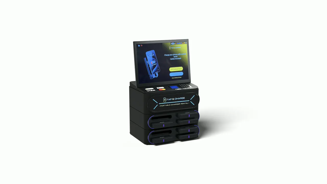 The 8-slot countertop station on a white background